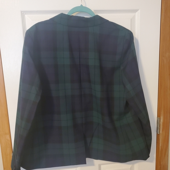 J. Crew Black Watch Tartan One Button Blazer - Picture 3 of 3